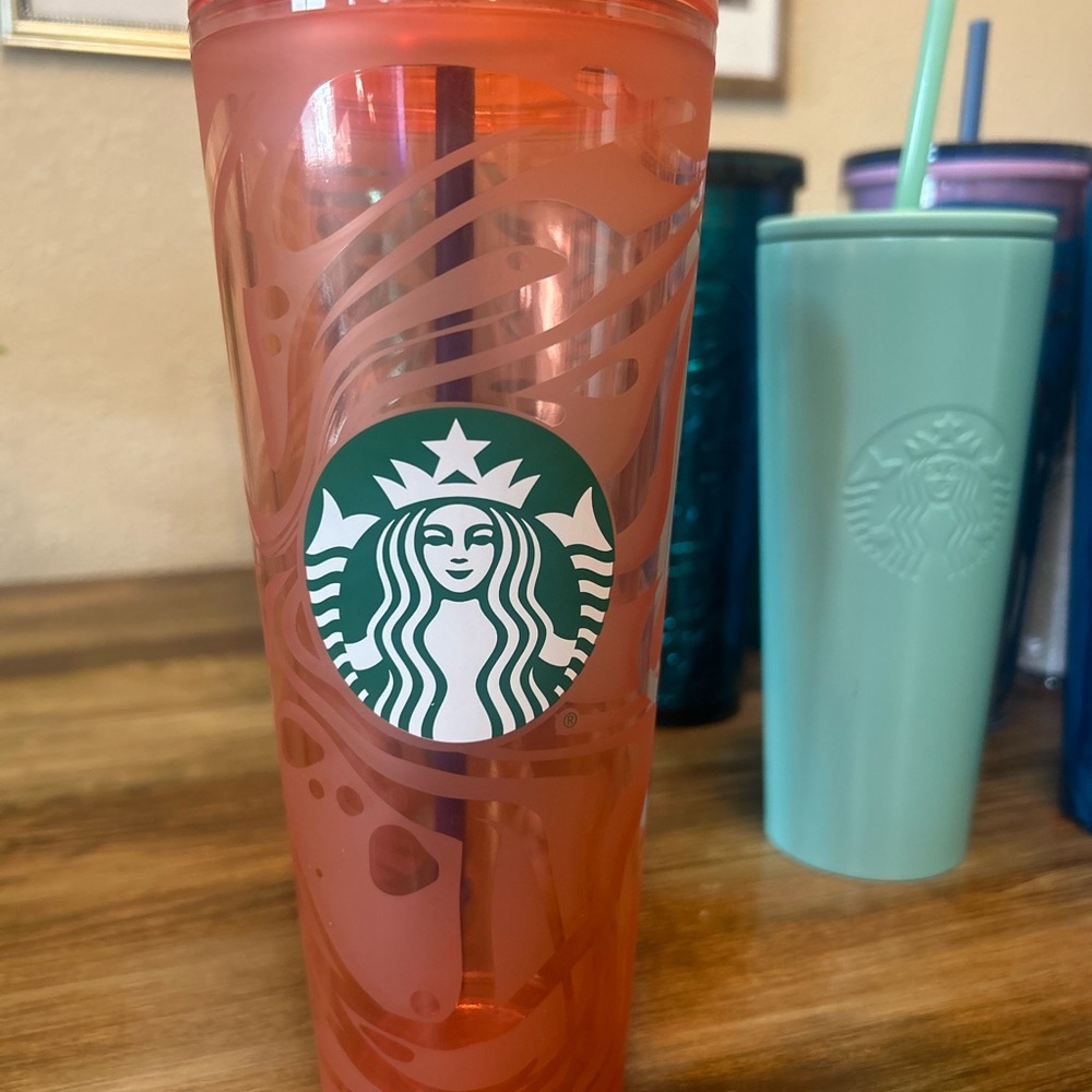 Starbucks Coral Tumbler